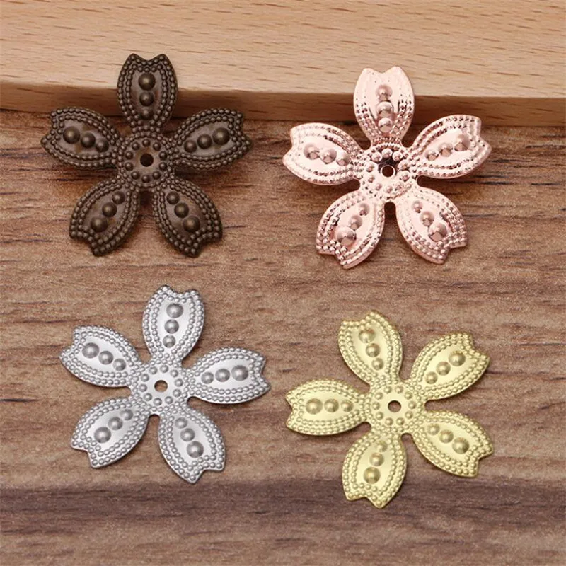 

20pcs/lot 25mm Antique Metal Flower Charms Pendant Flower Spacer DIY Jewelry Findings