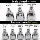 WASOURLF 360 Поворот аэратор для крана Насадка адаптер Кухня опрыскиватель душ хром носик M24 M22 M18 Женские аксессуары для резьбы