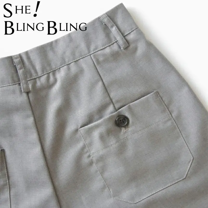 SheBlingBling Костюмы Шорты женские Harajuku с высокой талией короткие брюки прямые