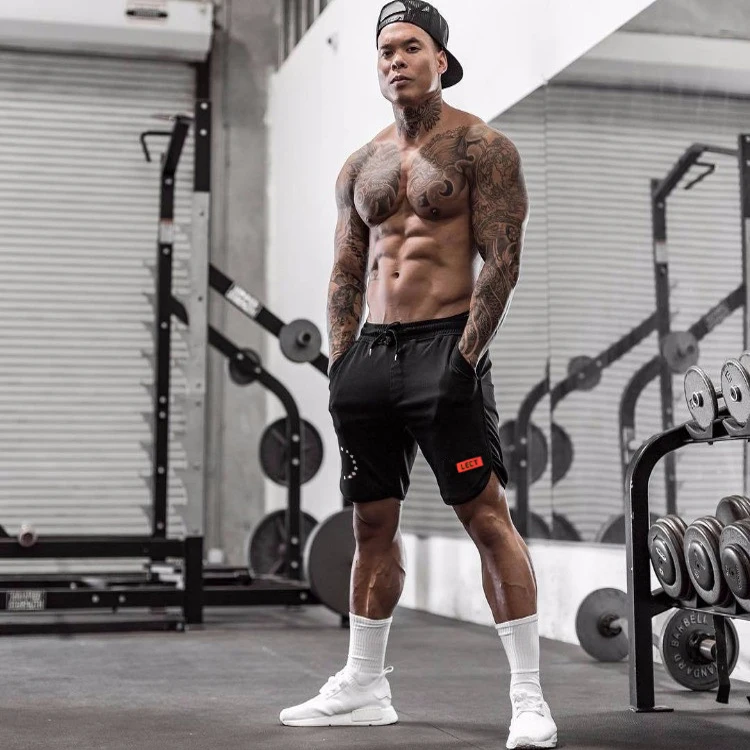 Шорты мужские тренировочные модные короткие штаны для бега фитнеса джоггеры