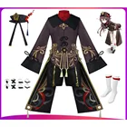 Костюм для косплея Hutao Genshin Impact, парик, одежда для Хэллоуина, карнавала, Аниме игра Ху Тао, одежда в китайском стиле