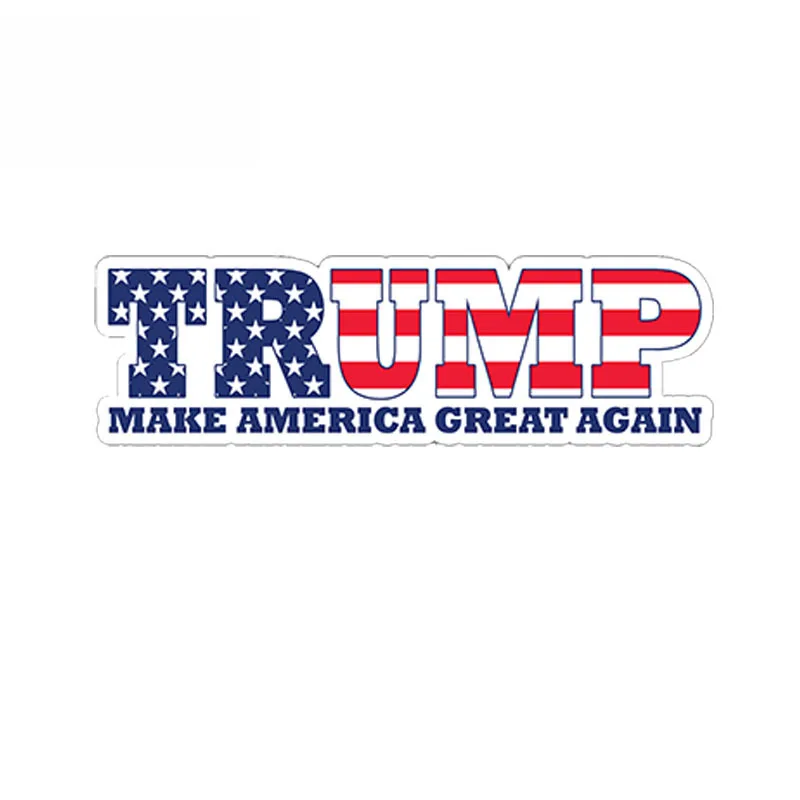 

SZWL Donald Trump Make America Great Again Bumper Car Sticker Flag Waterproof Decal PVC for Laptop Truck Window,13cm*7cm