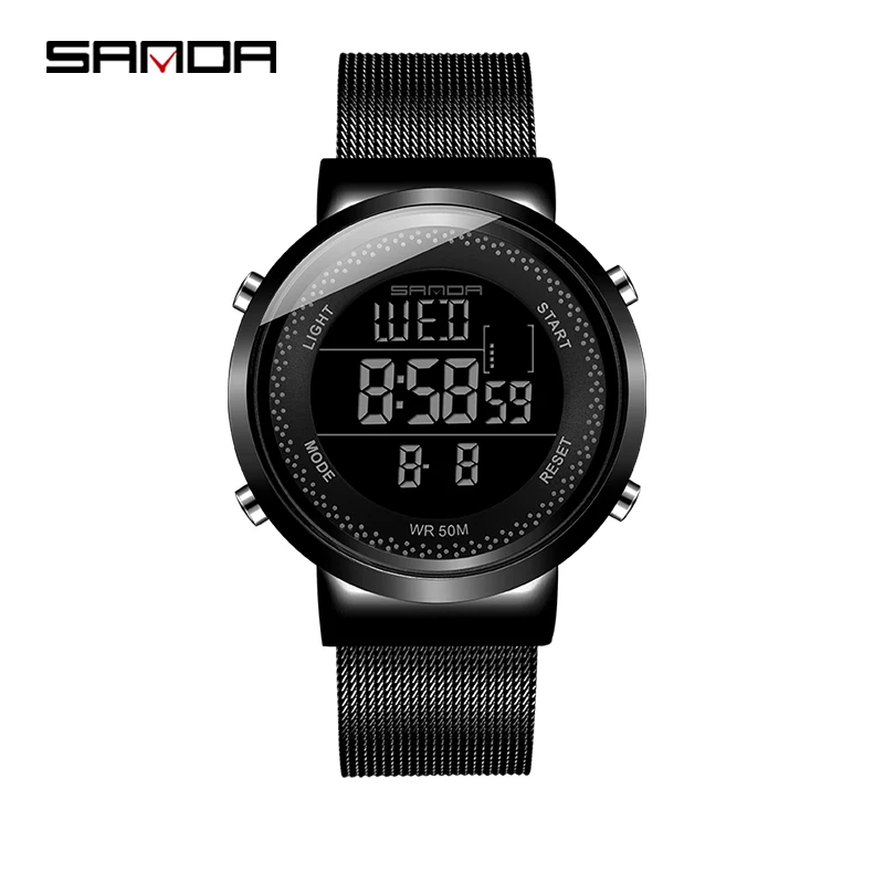 black for men Relogio Feiminio, цифровые часы, женские, Роскошные, розовое золото, женские, мужские, спортивные часы, светодиодный, электронные, наручные часы, водонепроницаемые, reloj mujer - Цвет: black for men