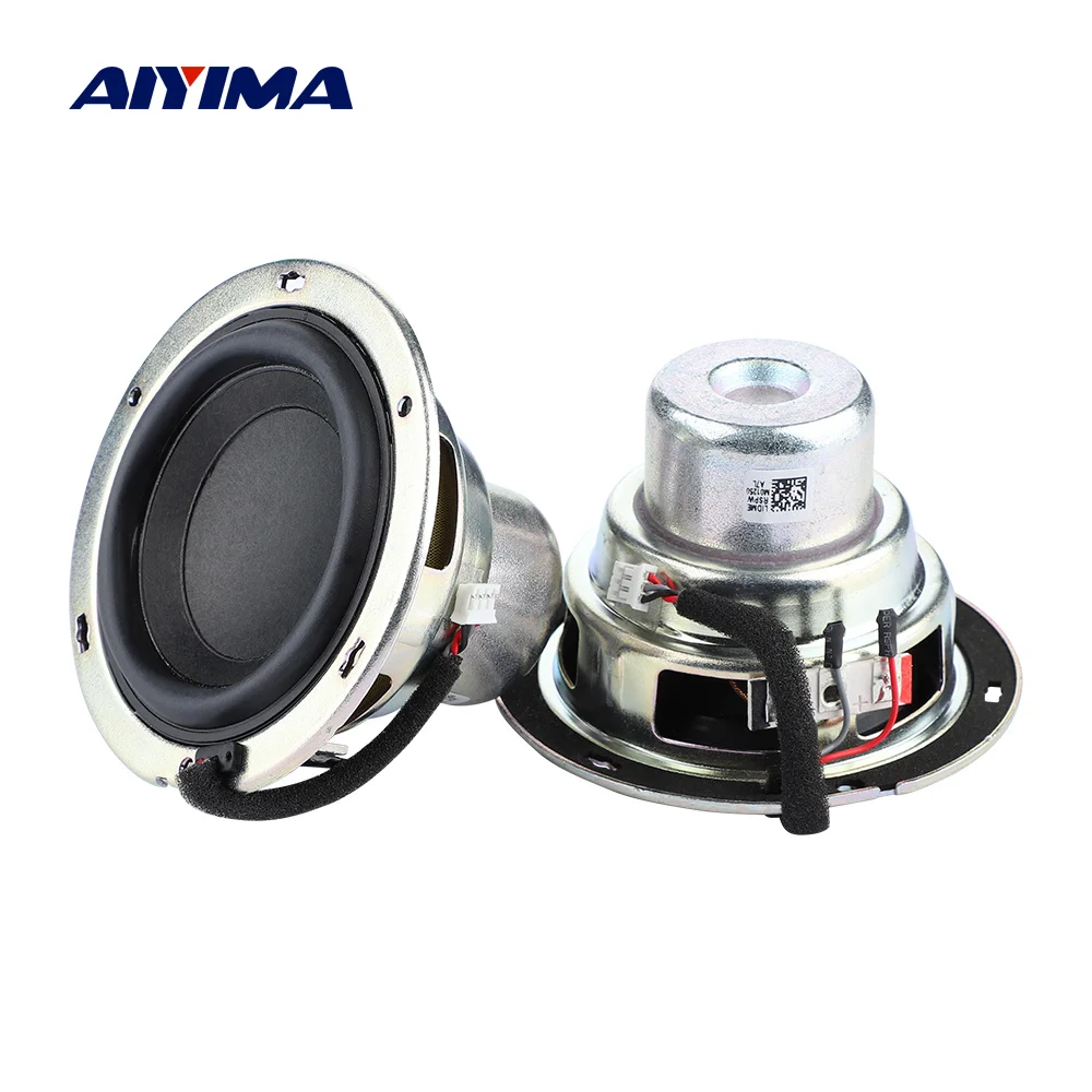 AIYIMA 3.5 Inch 92MM Subwoofer Speaker 4 Ohm 30W Large Stroke Deep Bass Neodymium Woofer Loudspeaker for Harman Kardon 2PCS | Электроника
