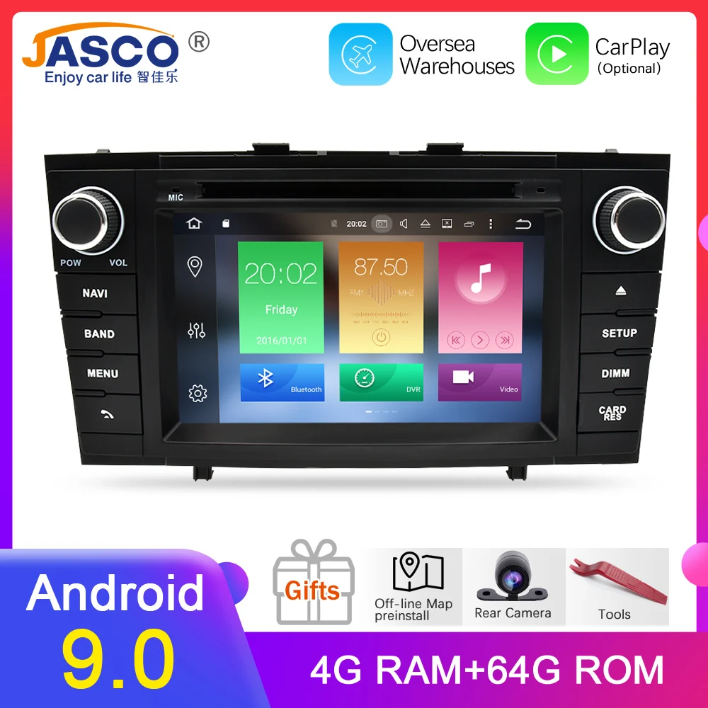 " 4G ram Android 9,0 Автомобильный DVD стерео мультимедиа головное устройство для Toyota Avensis/T27 2003-2008 Авто радио gps навигация Видео Аудио