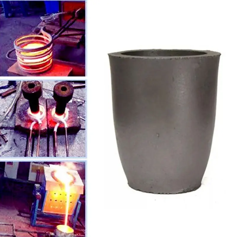 

1-1.32kg Foundry Clay Graphite Crucibles Black Cup Furnace Torch Melting Casting Refining Gold Copper Brass Aluminum