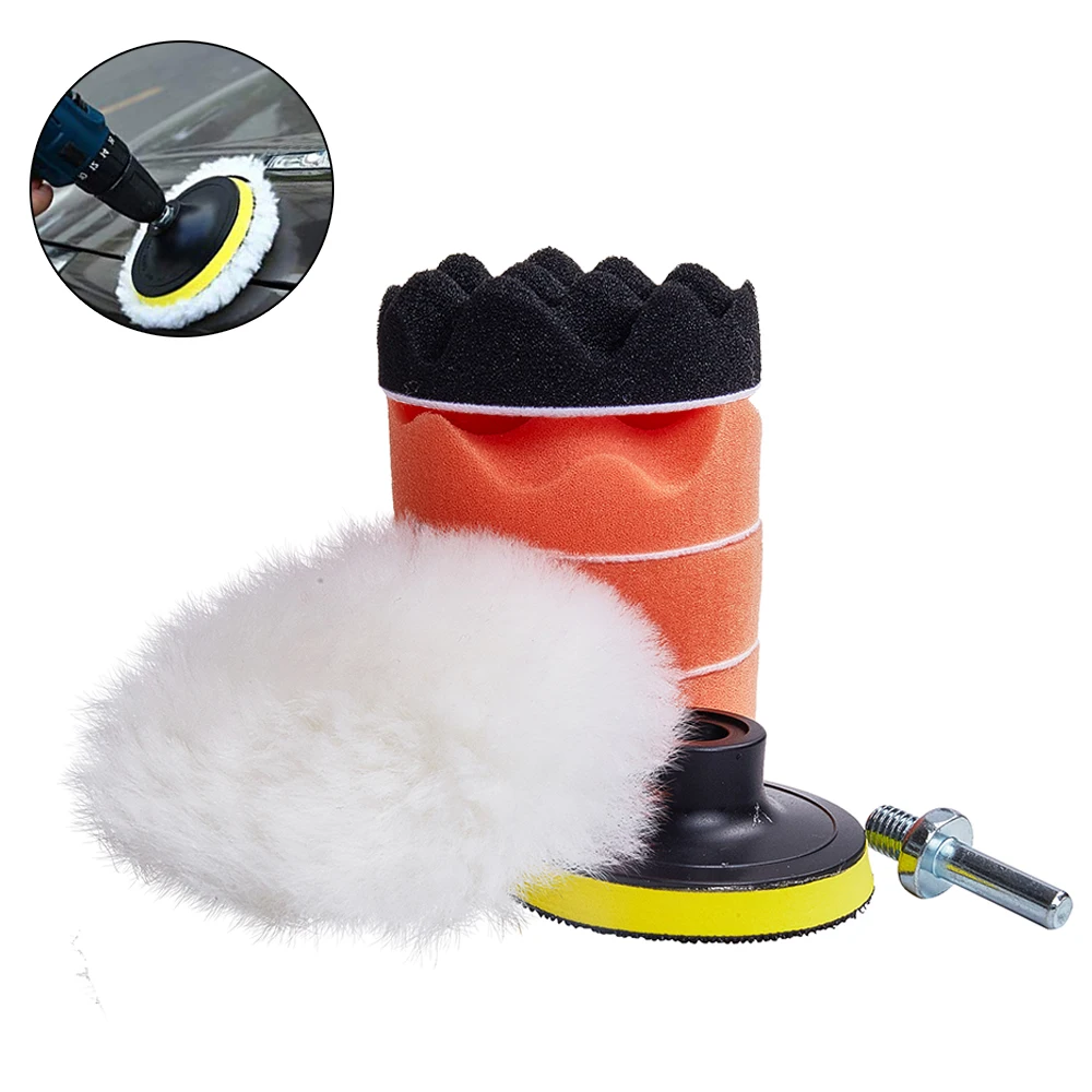 

7 Pcs/Set Car Polishing Pad For Car Polisher 3 Inch Waxing Buffing Polishing Pads Set Hand Tool Kit For Car Polishing