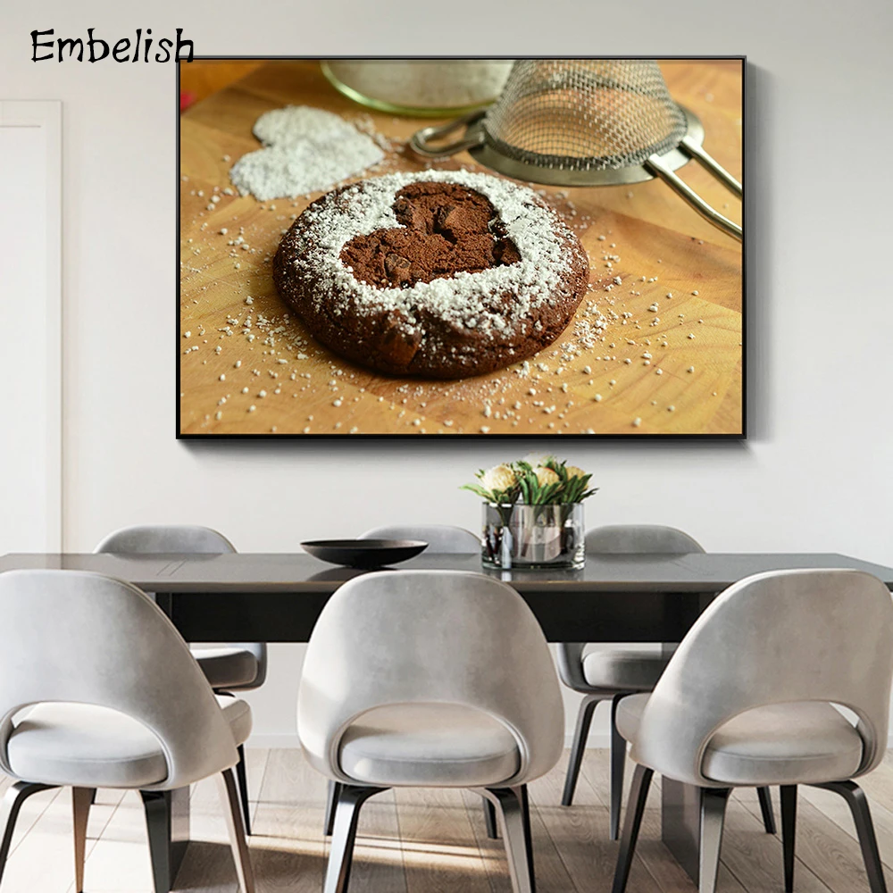 

1 Pieces Brown Bread Modern Kitchen Home Decor Pictures For Living Room HD Spray On Canvas Oil Paintings Wall Art Poster Artwork