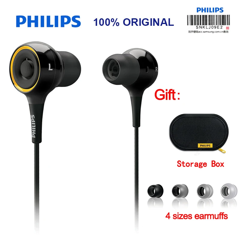 

Philips SHE6000 Wired Earphone Sports Headset In-Ear Running Earpads For Wiaomi Samsung Support Official Certification
