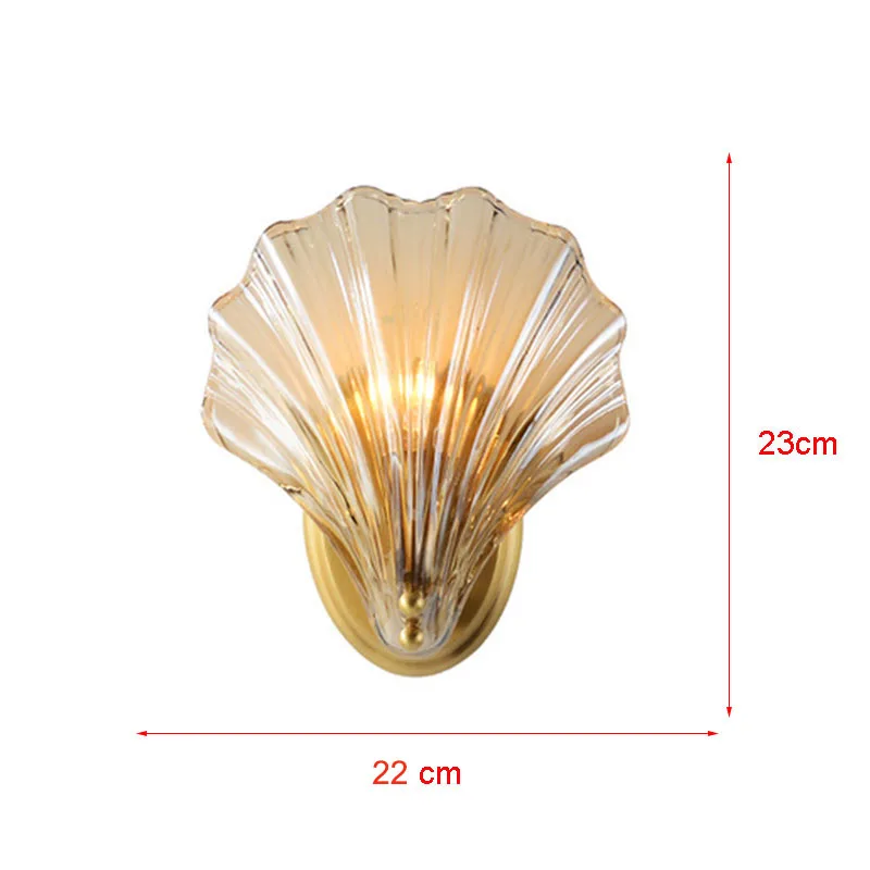 Скандинавский простой современный настенный светильник из раковины Медный