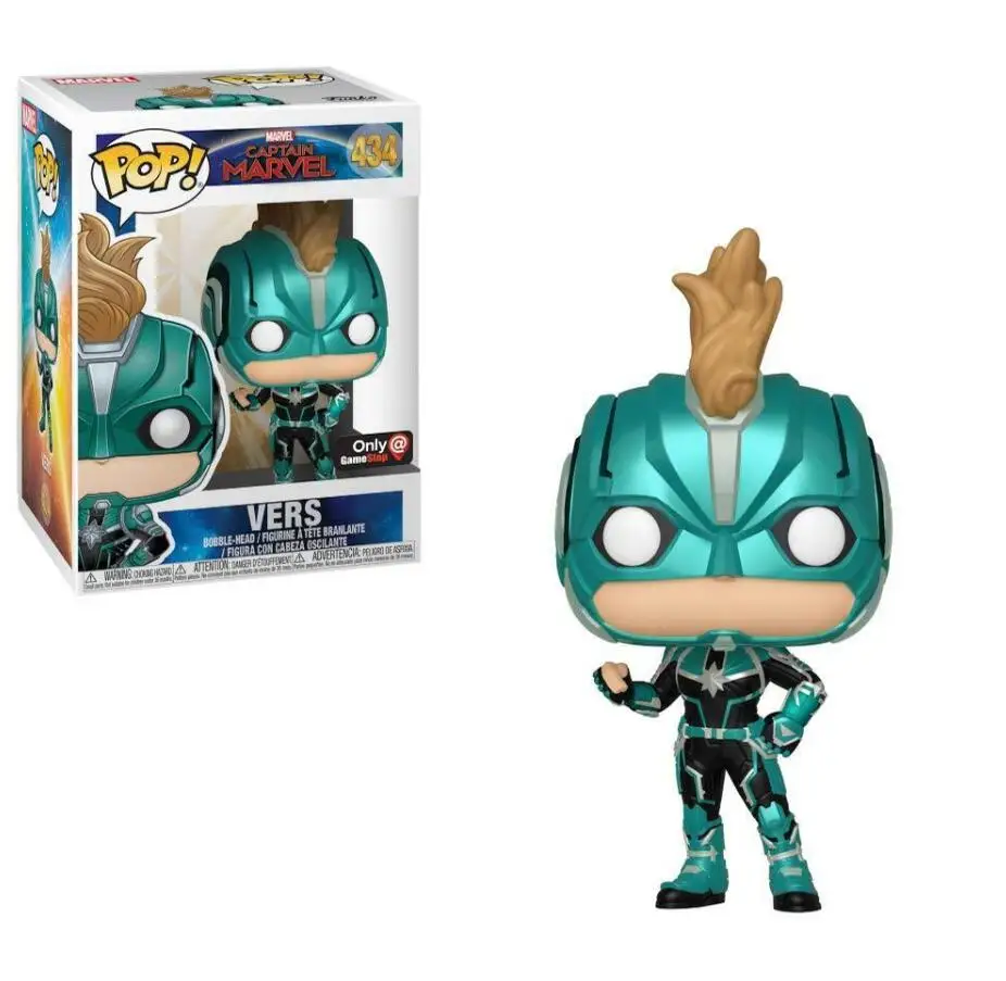 Funko POP Оригинальная кукла Капитан Marvel Кэрол данверс экшн-фигурка дети малыш