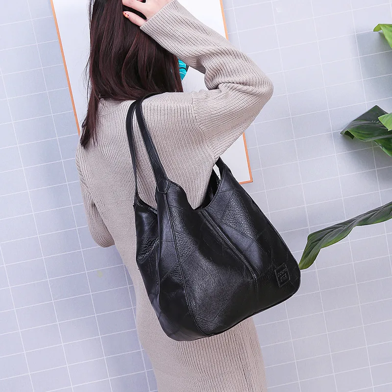 

Women Bag PU Leather Handbags Female Shoulder Bags Female Luxury Top-handle Bags Fashion Handbag Shopping Packets