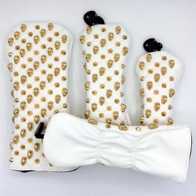 [Заклепки с золотым черепом] высококачественные колпачки для гольфа водителей