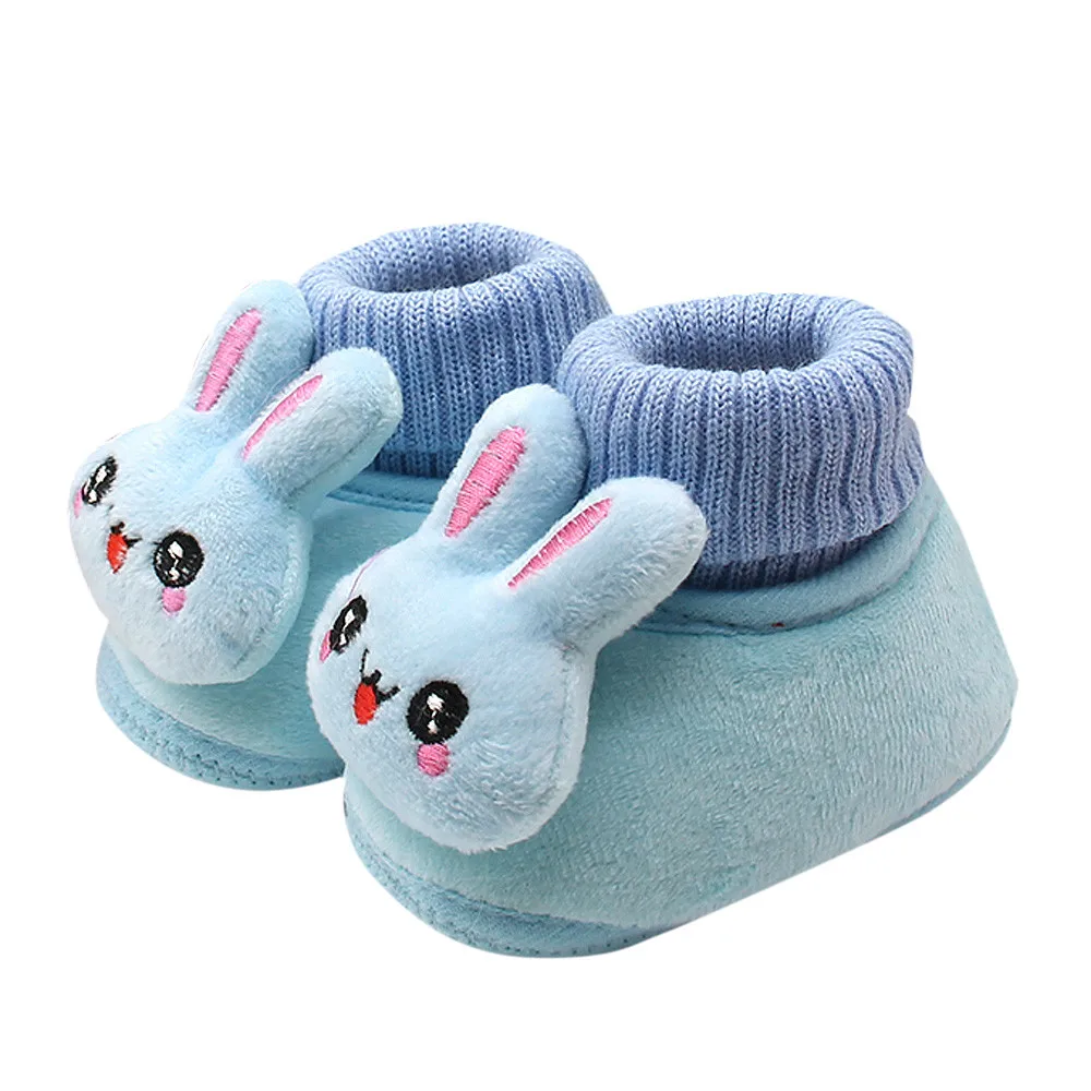 

Toddler Infant Newborn Baby Cartoon Rabbit Shoes Soft Sole Prewalker Warm Shoes Unisex Baby Shoes First Shoes Baby Walker