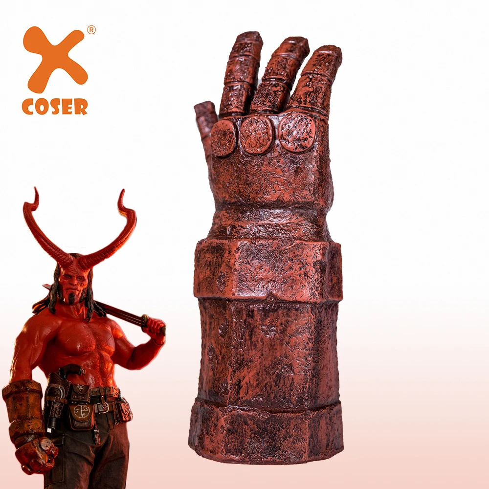 XCOSER Hellboy рука с перчаткой костюм аксессуары фильм косплей латексная рука Опора Хэллоуин Косплей Костюм Опора высокое качество xcose