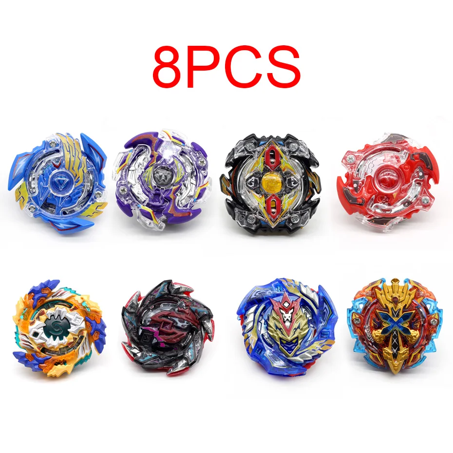 8pcs 06 Tomy Tops Bey Bay Burst набор игрушек Арена лезвие Металл Fusion боевой гироскоп пусковое устройство спиннинг Топ лезвия игрушки новые - Цвет: 8pcs 06