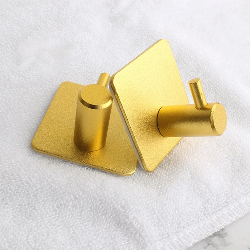 Self Adhesive Home Kitchen Wall Door Hook Key Rack Towel Hanger Aluminum M17D | Дом и сад