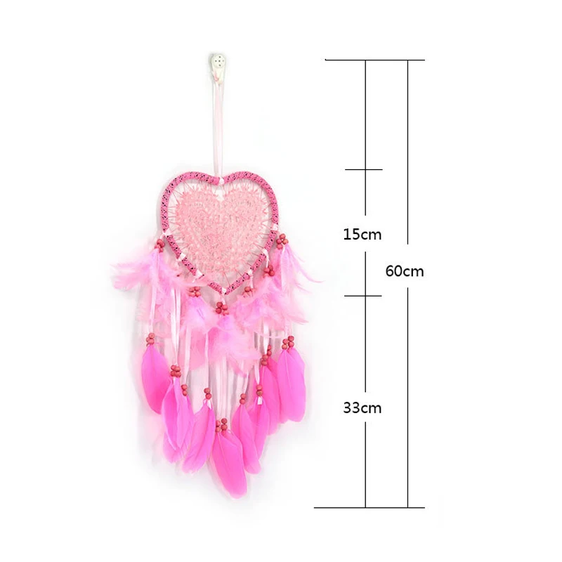 

Dream Catcher Net Dreamcatcher with LED Lights Hanging Decoration Room Ornament Gift Craft AC889