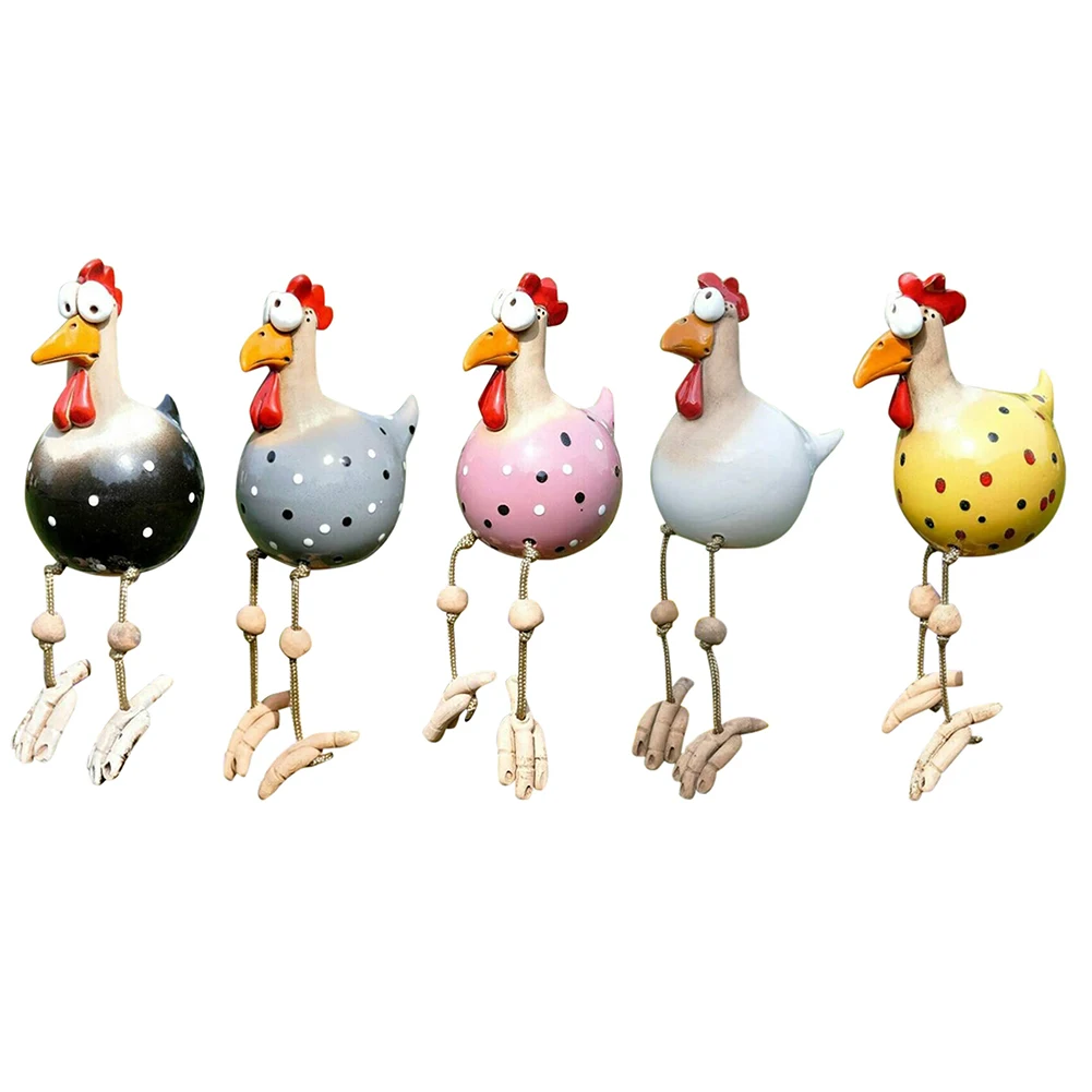 Двор Арт Декор курица садовый вилка украшение петушок кур несушек птица Статуи