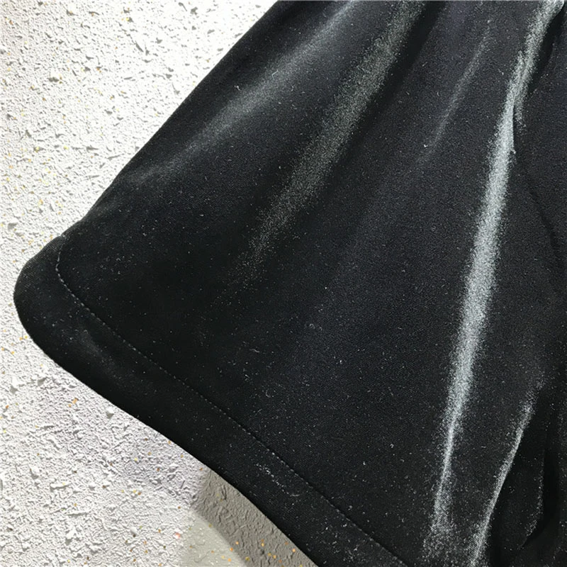 Женские бархатные шорты с эластичным поясом свободные широкие золотым бархатным