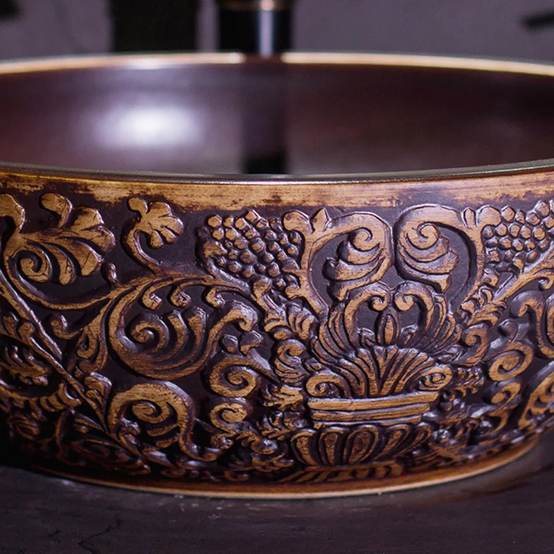 Художественная раковина в винтажном китайском стиле | Обустройство дома