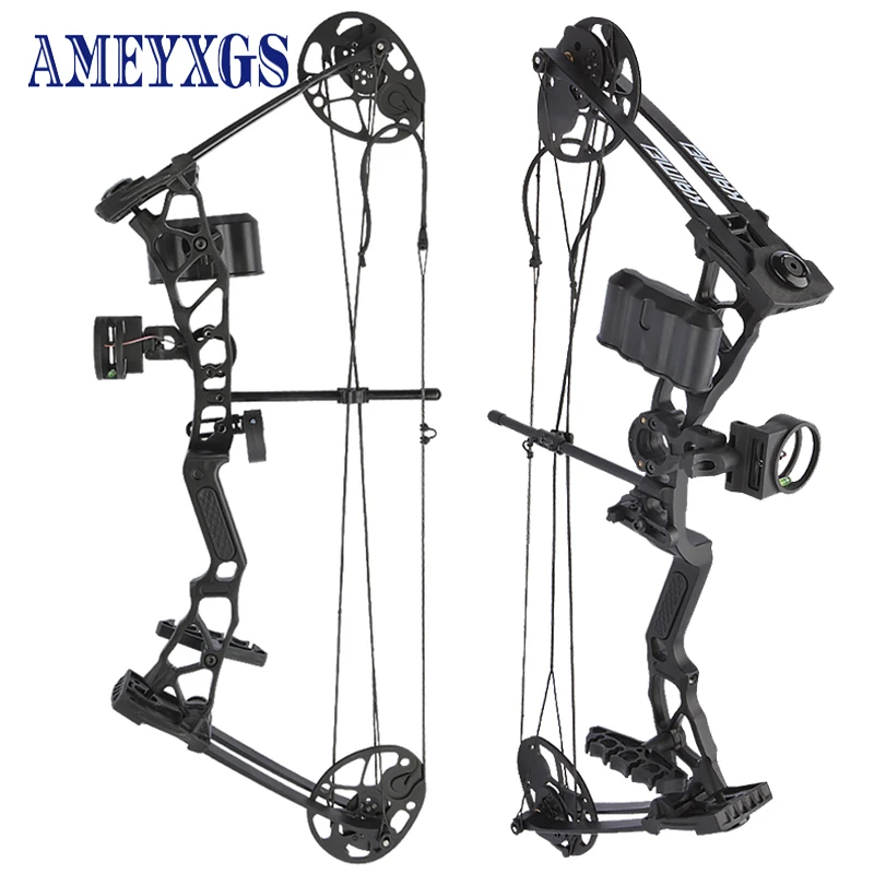 

1set Archery Compound Bow 14-40lbs Adjustable Brace Height 7 Inches Labor Saving Ratio 65% Children's Toy Shooting Accessories