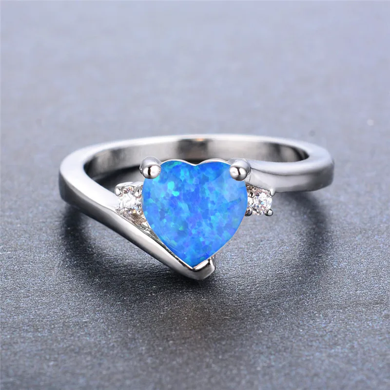 В винтажном стиле Женские синие белые опаловые ювелирные изделия лакомство