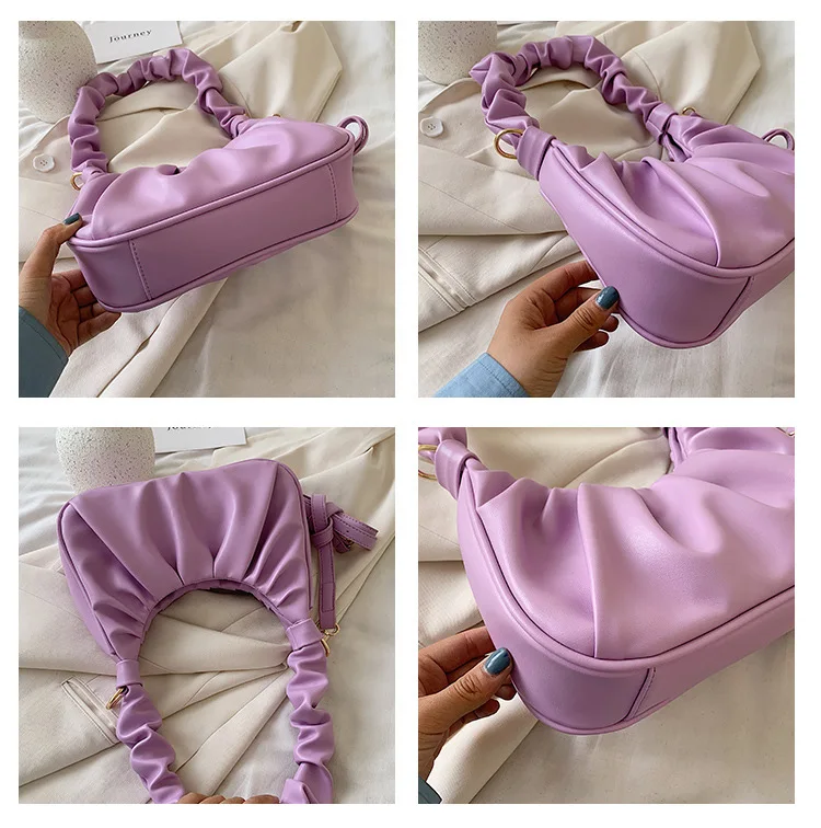 

Fashion Women Shoulder Bags Design Soft Folds Female Totes Small PU Leather Lady Crossbody Messenger Bags Ladies Hand Bags Bolsa