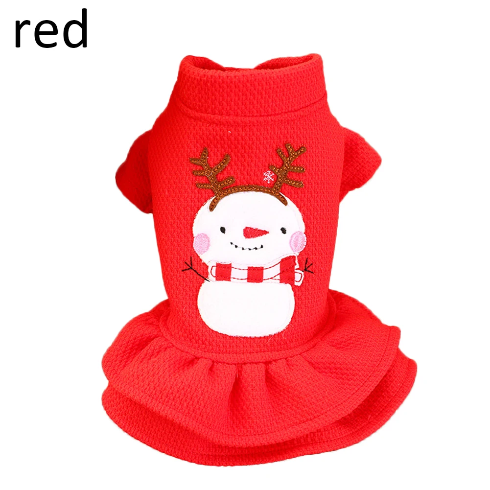 Red Рождественская Одежда для собак для кошек собаки подстилка для животных Теплый комбинезон зимняя одежда для собак пальто платье одежда товары для домашних животных для щенка Cihuahua - Цвет: Red