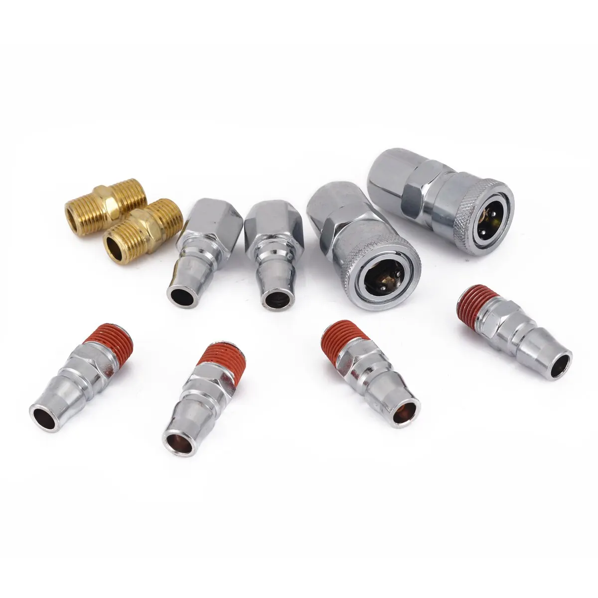 

10Pcs Quick Coupler Set 1/4'' Air Hose Coupling Connector Pneumatic Fittings For Air Compressor Air Tools