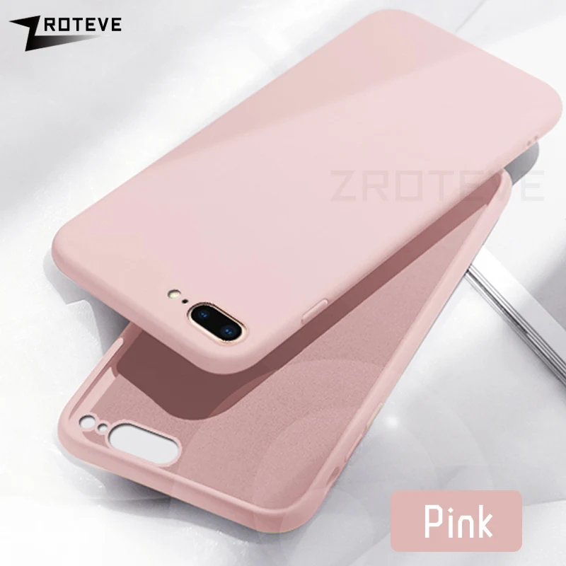 Розовый ZROTEVE чехол для iPhone 8 7 6 S 6 S Plus чехол Роскошный жидкий силикон для Apple iPhone 8 Plus чехол гладкая Крышка для iPhone6 чехол s - Цвет: Розовый
