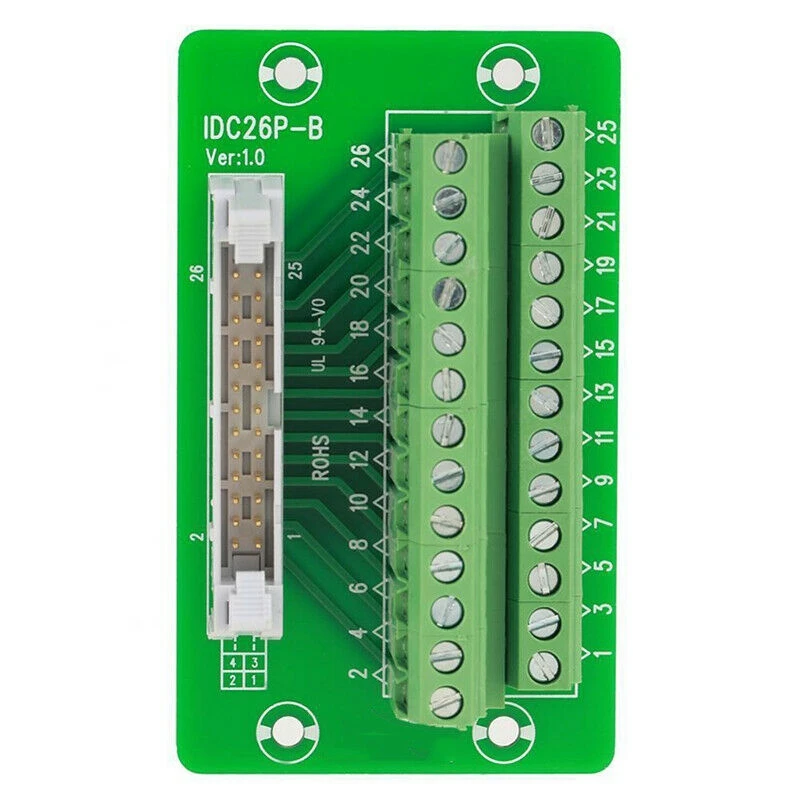 Электроника 26Pin 5 мм IDC коннектор Breakout Board клеммный блок|Детали и аксессуары для