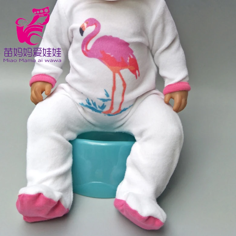Кукольной одежды штаны комбинезон Фламинго одежда для Reborn Baby Doll комплекты детей