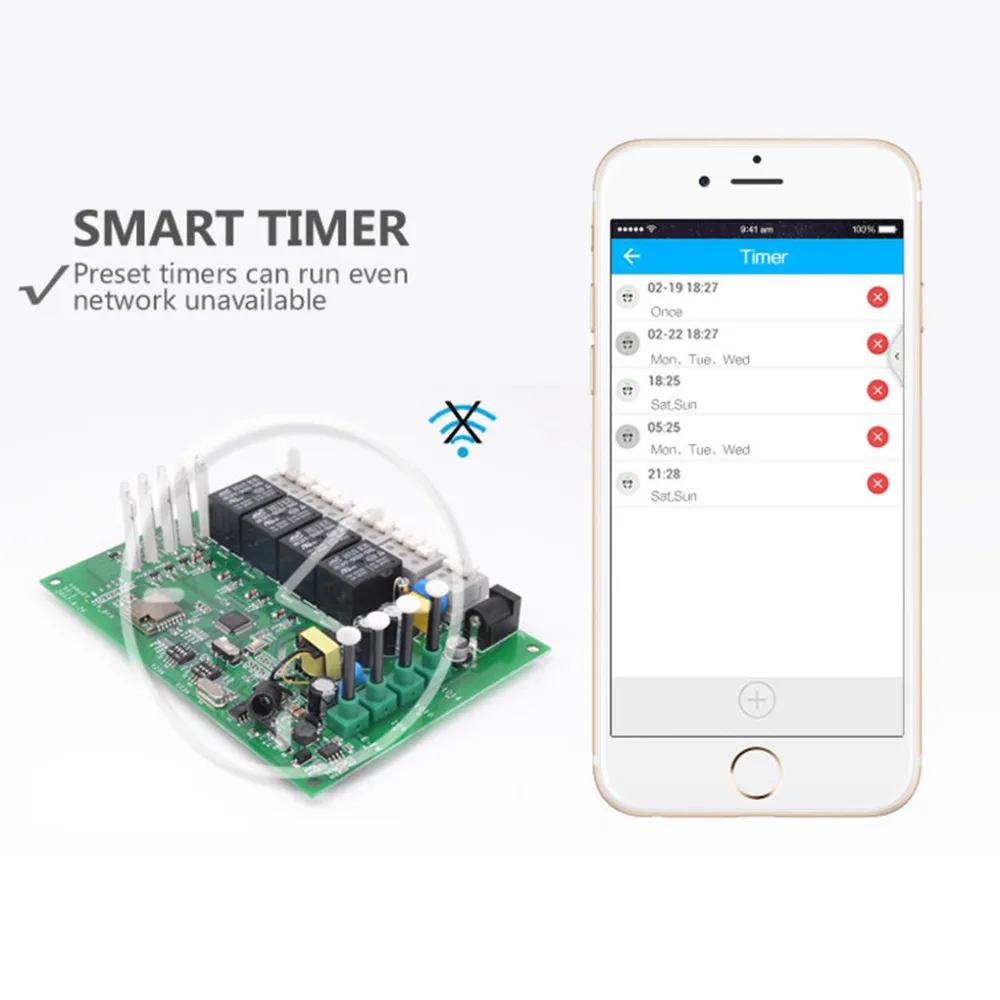Itead Sonoff 4CH Pro R2 433 МГц 4 канала RF беспроводной пульт дистанционного управления Wifi умный переключатель инчинг интерлок реле Alexa Google Home