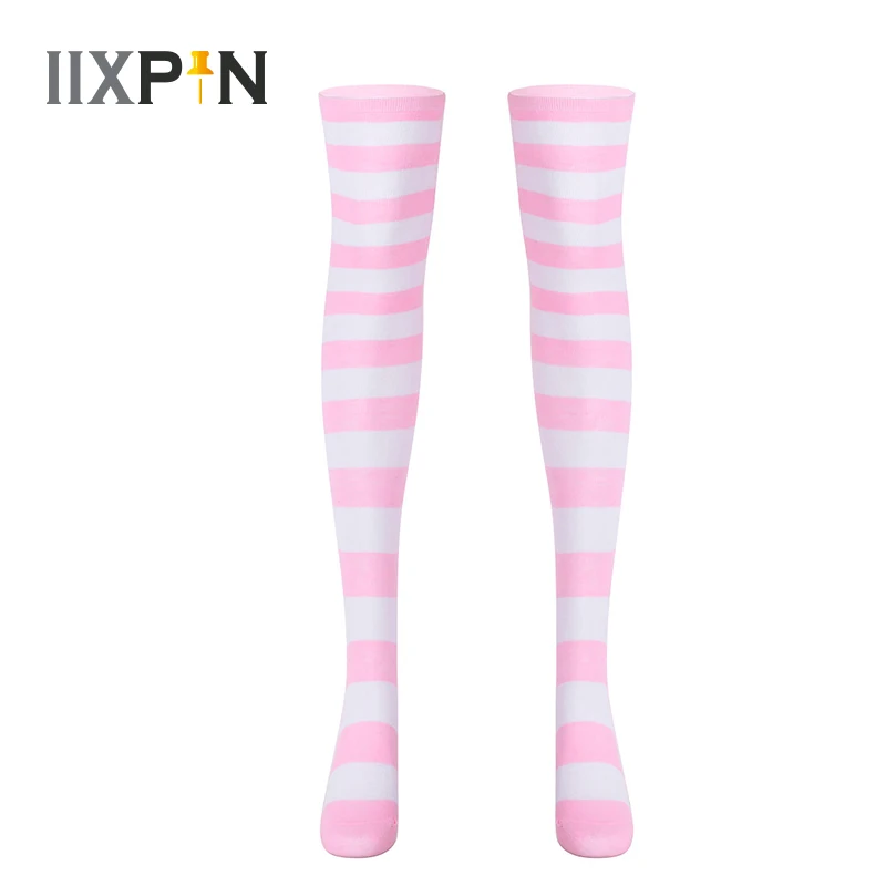 

Striped Long Leggings Women Stockings Leg Warm Thigh High Over Knee Stockings Ladies Girls Half Stocking For Cosplay Costume