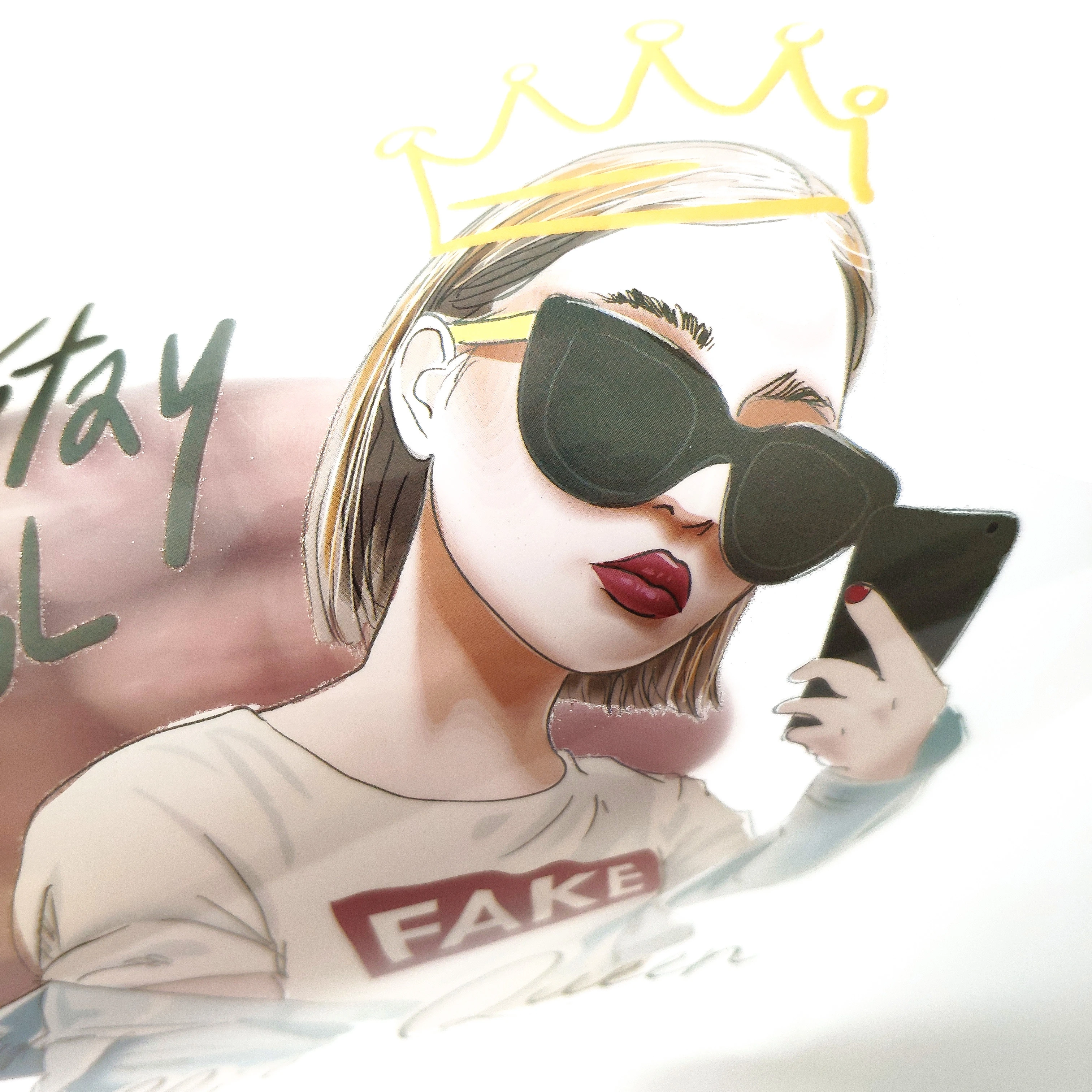 ShinEquin Байкерская нашивка с надписью deal with it термопечать нашивки Queen Stay Cool для