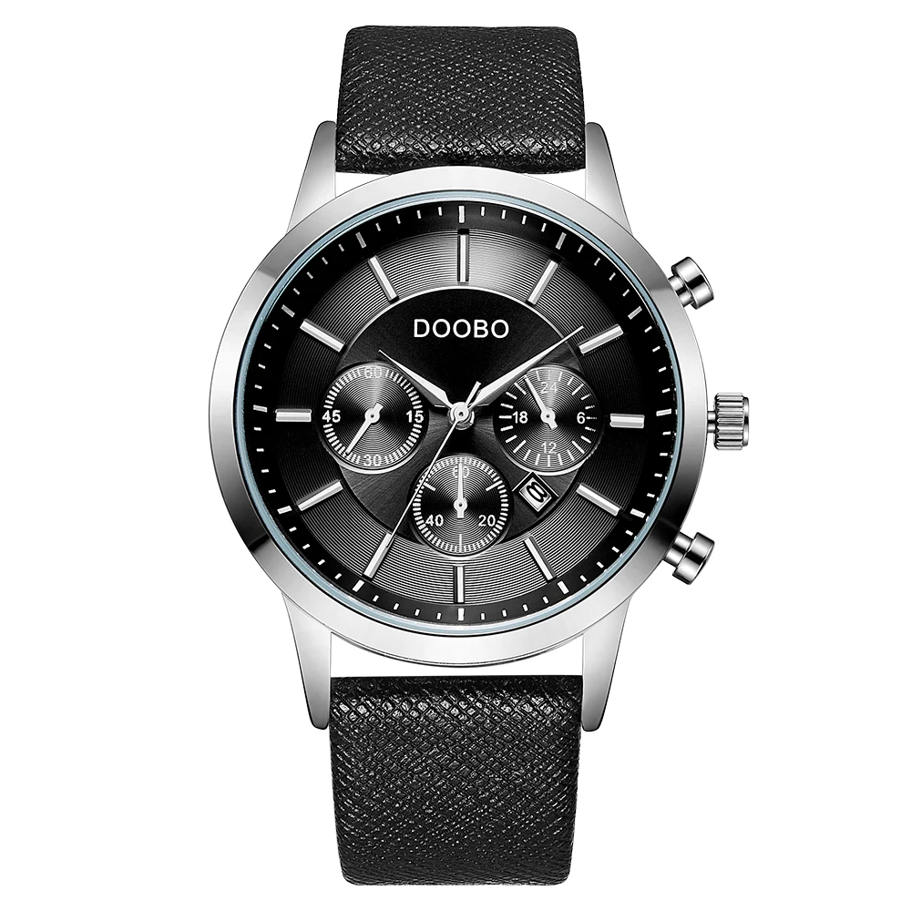 

DOOBO Mens Watches Brand Luxury Casual Military Quartz sports Wristwatch Leather Strap Male Clock watch relogio masculino D034