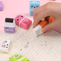 1pc kawaii cartoon roller colorful rectangle erasers lovely cat pencil eraser kids gift creative school office stationery