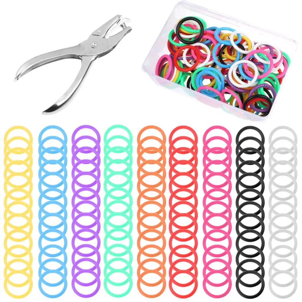 

162Pcs Creative Loose Leaf Book Binder Hinged Rings Scrapbook Clips Craft Photo Album Ring Binder Desk Calendar Circle