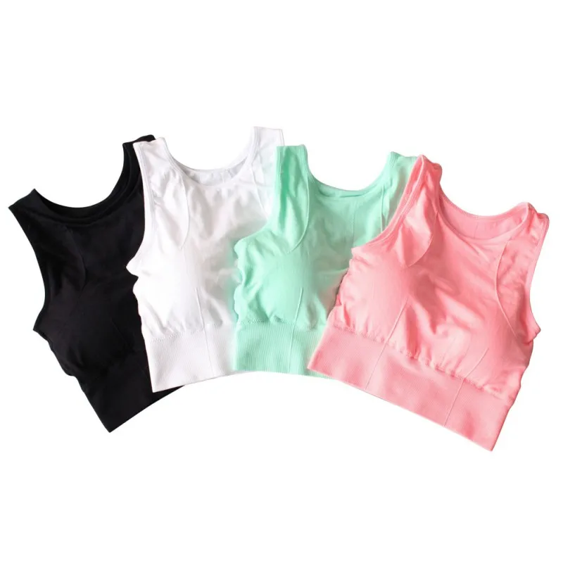 

Women Breathable Mesh Shockproof Athletic Padded Gym Running Seamless Fitness Yoga Vest Sport Bra Tops