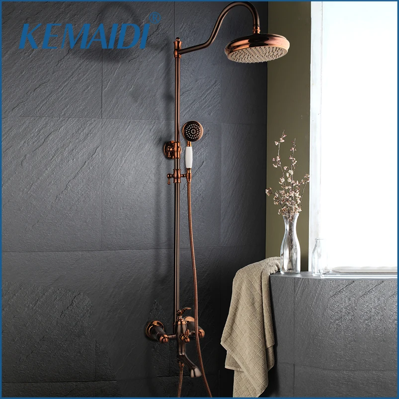 Классический роскошный набор KEMAIDI из розового золота с дождевой насадкой для