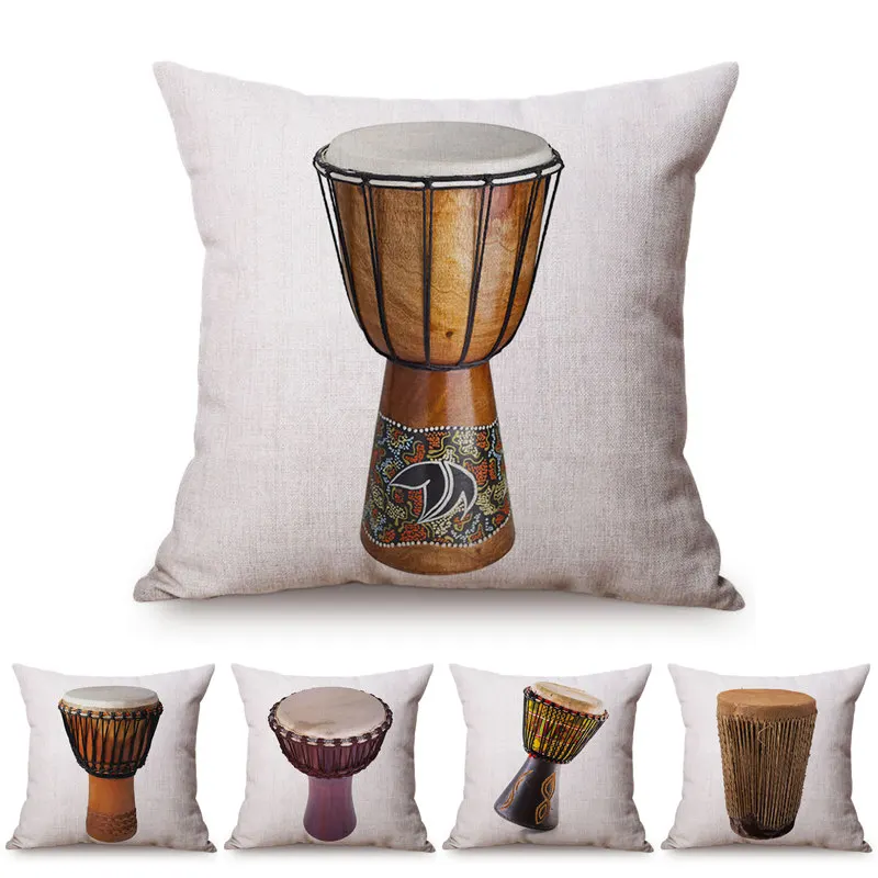 Наволочка для подушки в африканском стиле с узором джембе традиционное