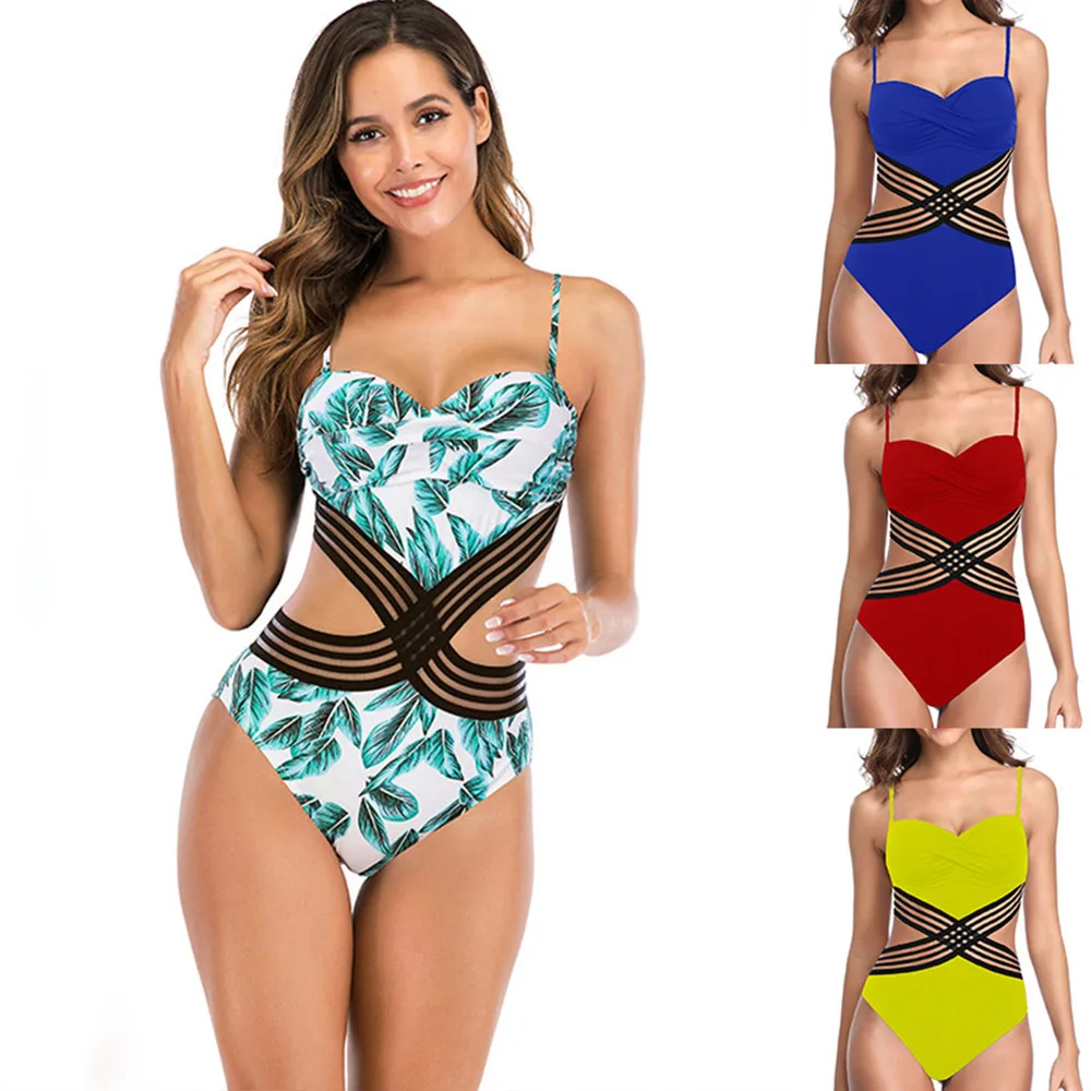 

Цельный купальник в форме сердца, однотонный высокоэластичный облегающий сексуальный сетчатый купальник, Женский разные цвета на выбор