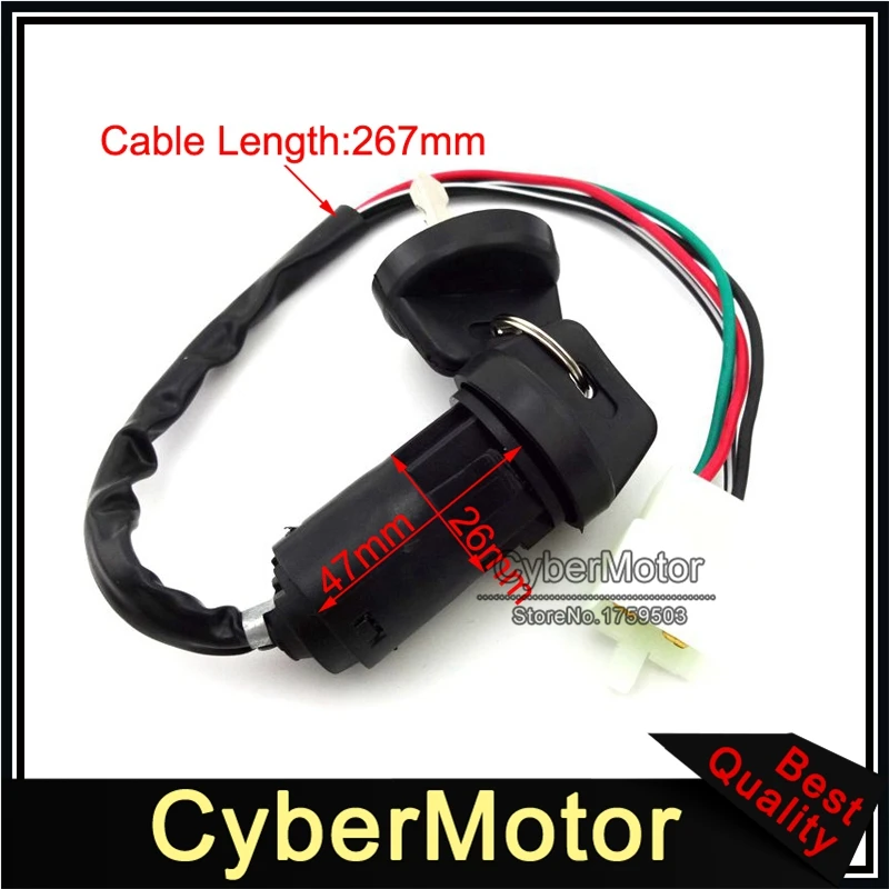 4-Контактный Выключатель ключа зажигания для Eton Viper Sierra encls Rascal 50cc 70cc 90cc ATV Quad 4 Wheeler |