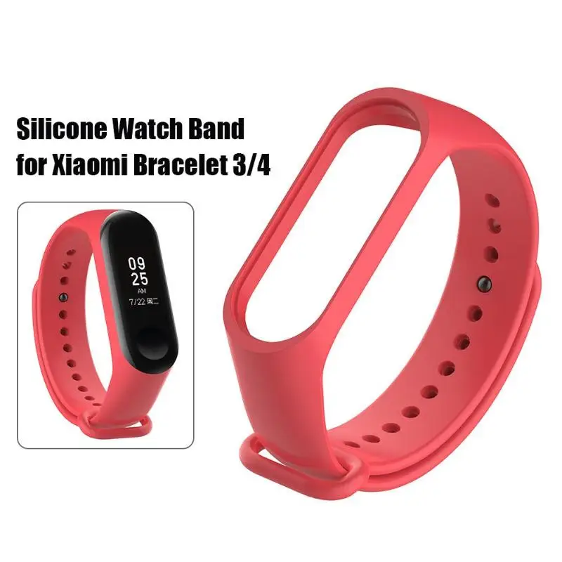 Силиконовый сменный наручный ремень для Mi Band 4 3 ремешок Xiaomi аксессуар Браслет