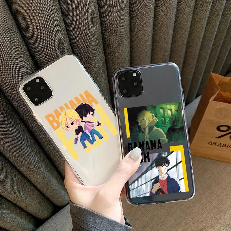 Чехлы с рисунком аниме банан и рыба для Samsung Galaxy A52 A51 A72 A71 S21 S20 FE S10 S9 Plus S10E Note 20 Ultra 10