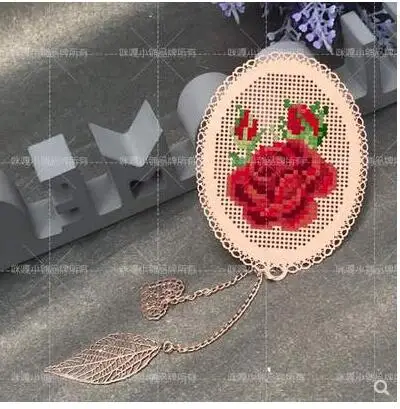 TT Rose ремесло Стич вышивки крестом металлическая Закладка серебро Золотой Рукоделие Вышивка ремесла счетный крест-строчка Kit-6TH - Цвет: Оранжевый
