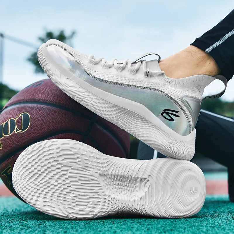 Мужские баскетбольные туфли Дышащие Модные нескользящие спортивные ботинки