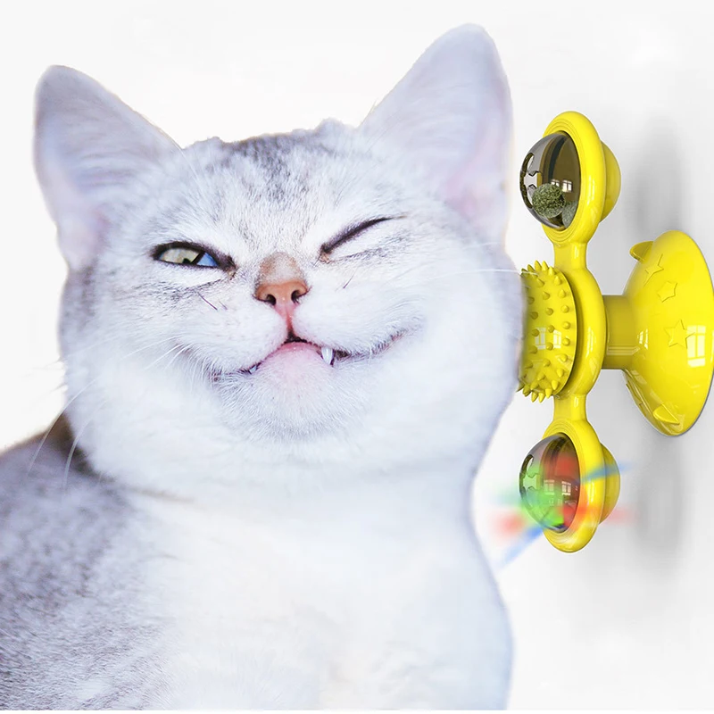

Кота ветряная мельница Массажная игрушка вращающийся игрушки для кошек С Кошачьей Мятой Симпатичные забавные игрушки, чистка зубов интера...