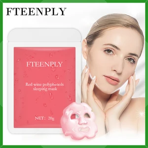FTEENPLY, красное вино, полифенолы, маска для сна, натуральное красное вино, экстракт отбеливания, увлажнение, уход за кожей лица 20 г